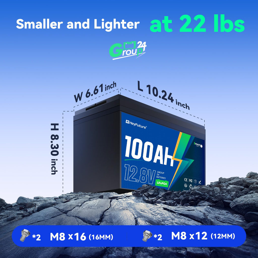 12V 100Ah LiFePO4 Battery 2 Pack I434