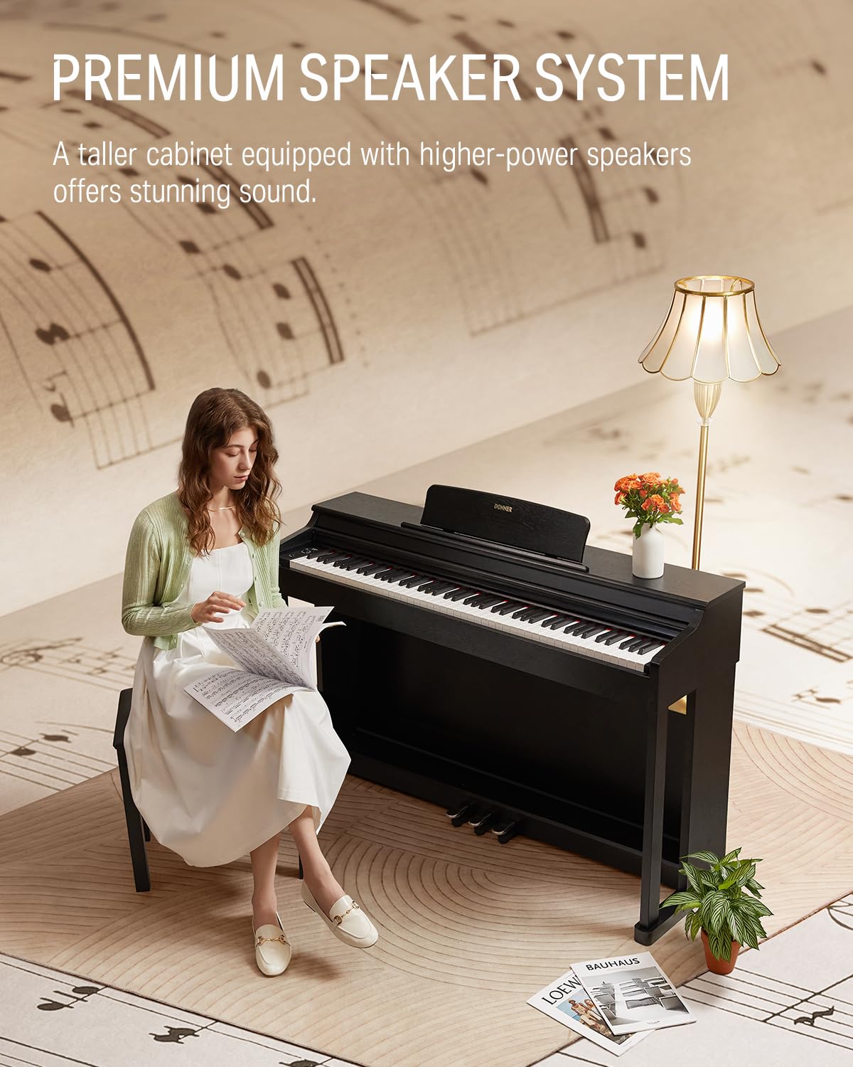 88-Key Weighted Action Digital Piano with Storage Bench K3003