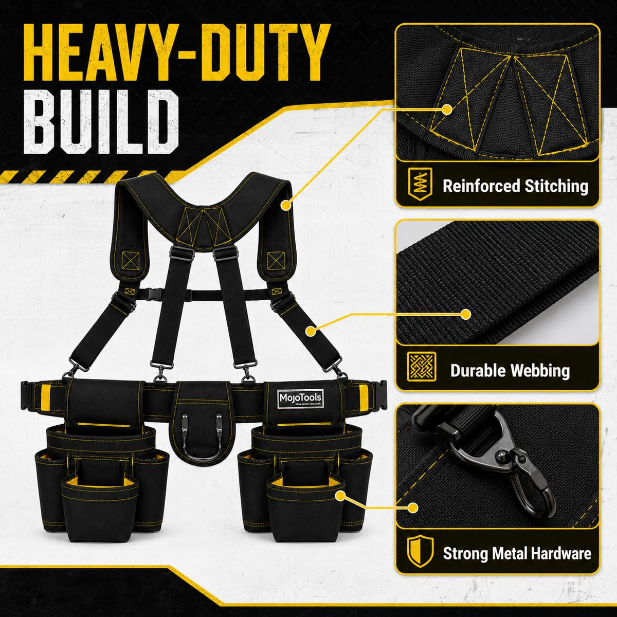 Heavy Duty Tool Belt with Suspenders U822