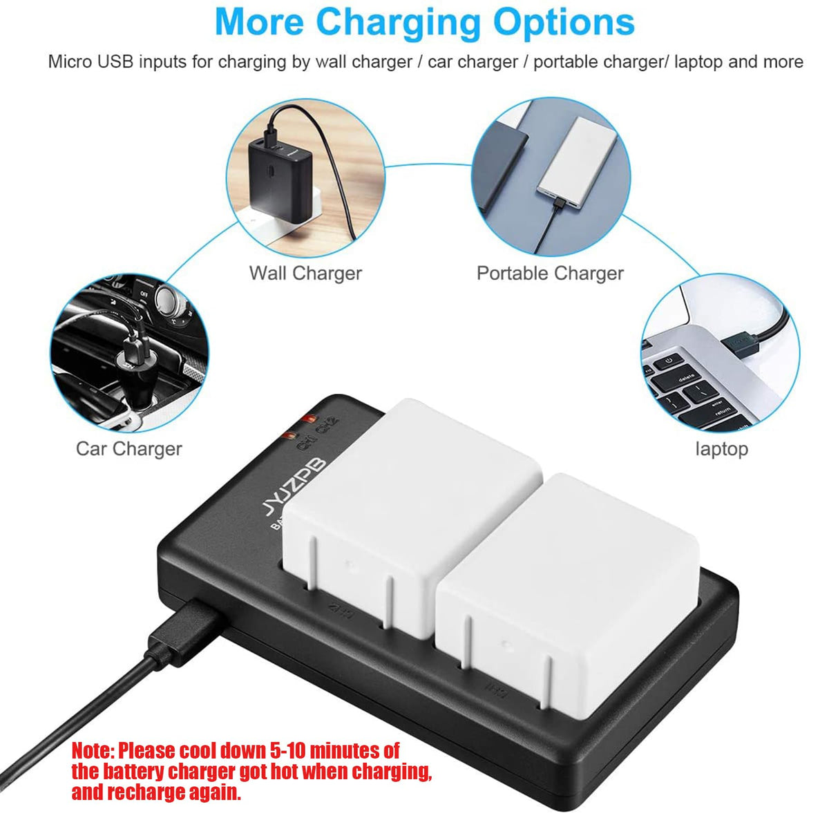 2 Pack 4800mAh Batteries with Dual Battery Charger W5934