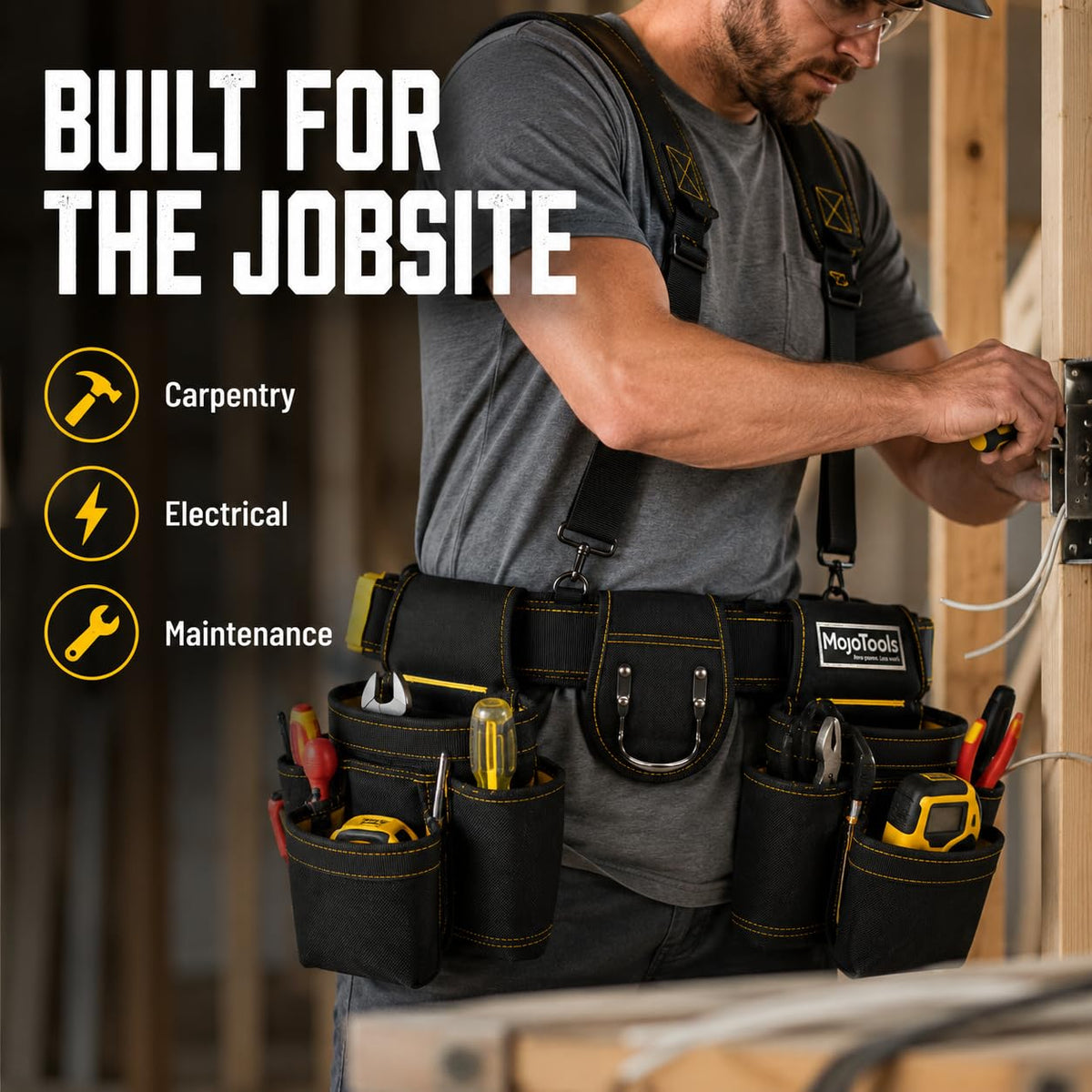Heavy Duty Tool Belt with Suspenders U822