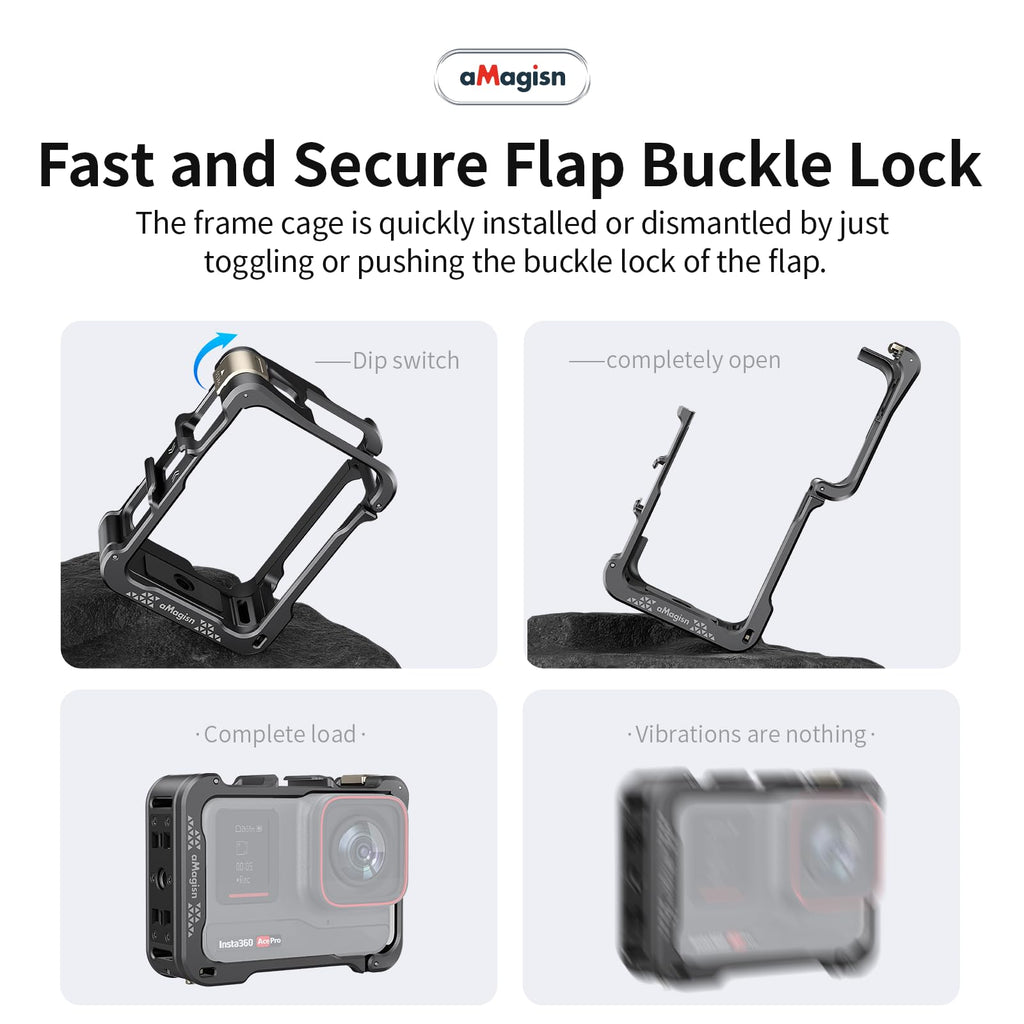 Aluminum Metal Frame Cage Case Bag with Silicone Lens Cap Screen Protector Camera Accessories Kit R342