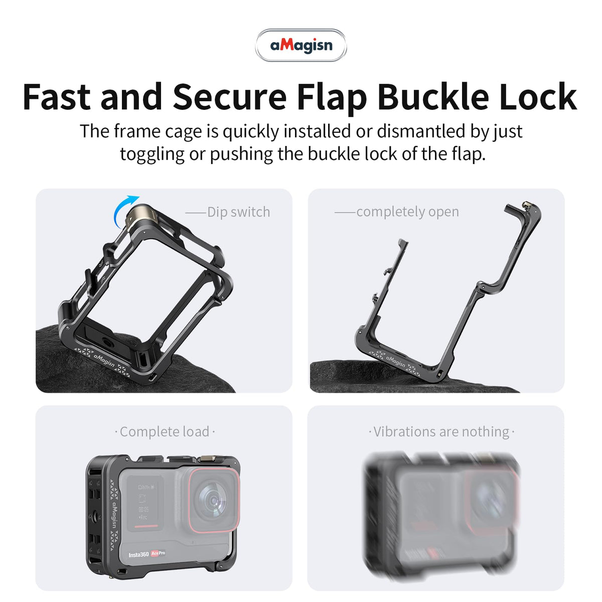 Aluminum Metal Frame Cage Case Bag with Silicone Lens Cap Screen Protector Camera Accessories Kit R342