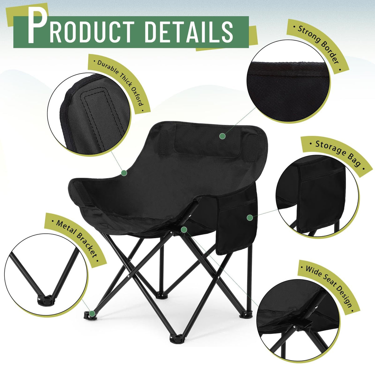 2 Pack Folding Camping Chairs O988122