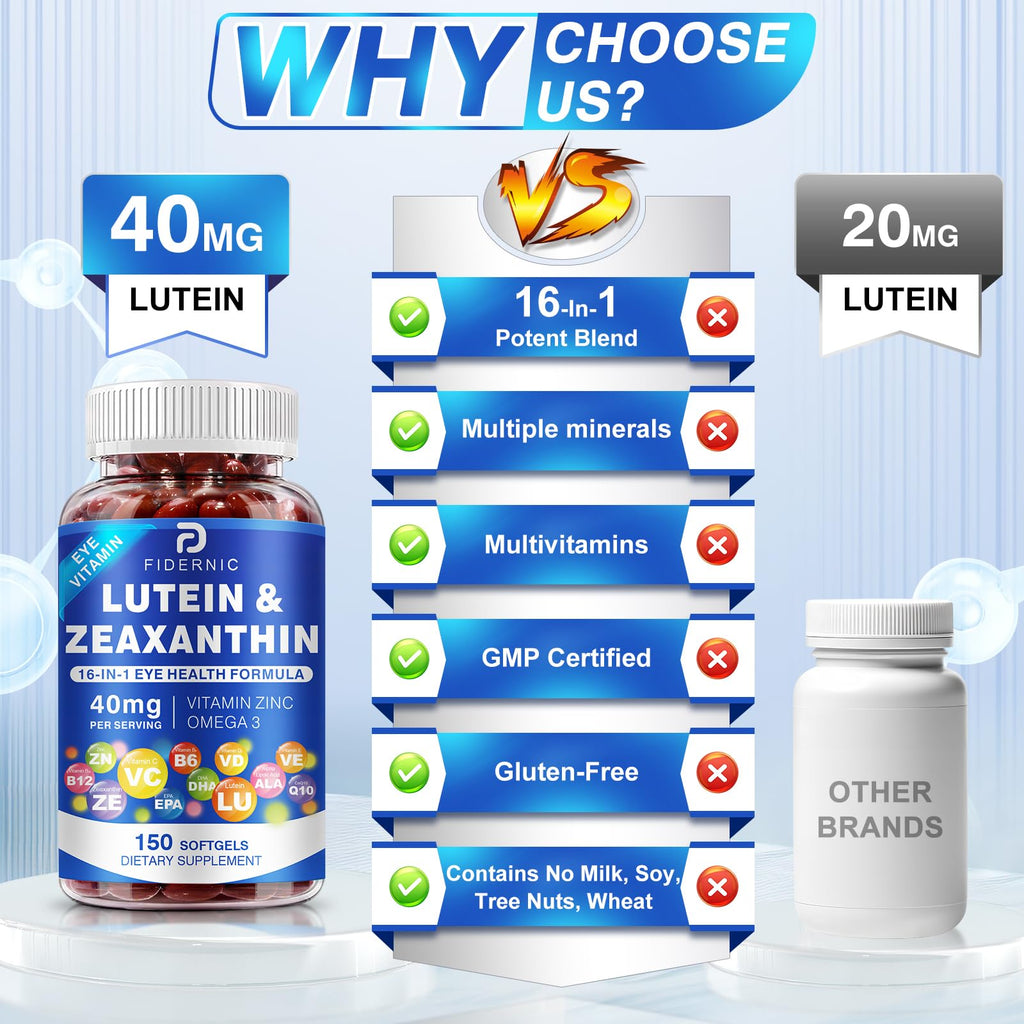 Lutein and Zeaxanthin Eye Vitamins 150 Softgels X88952
