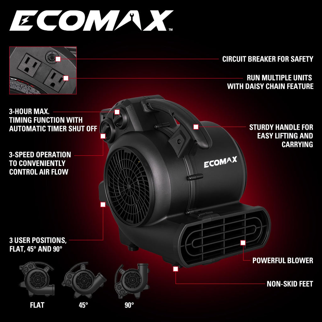 Air Mover Blower Fan 950 CFM with Timer V820286