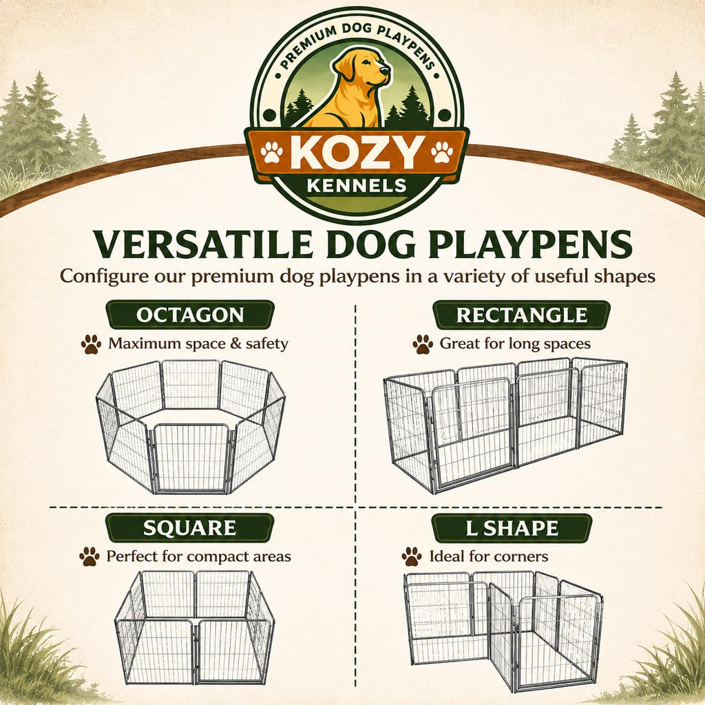 24 inch 16 Panels Heavy Duty Metal Portable Pet Playpen with Gate X88837