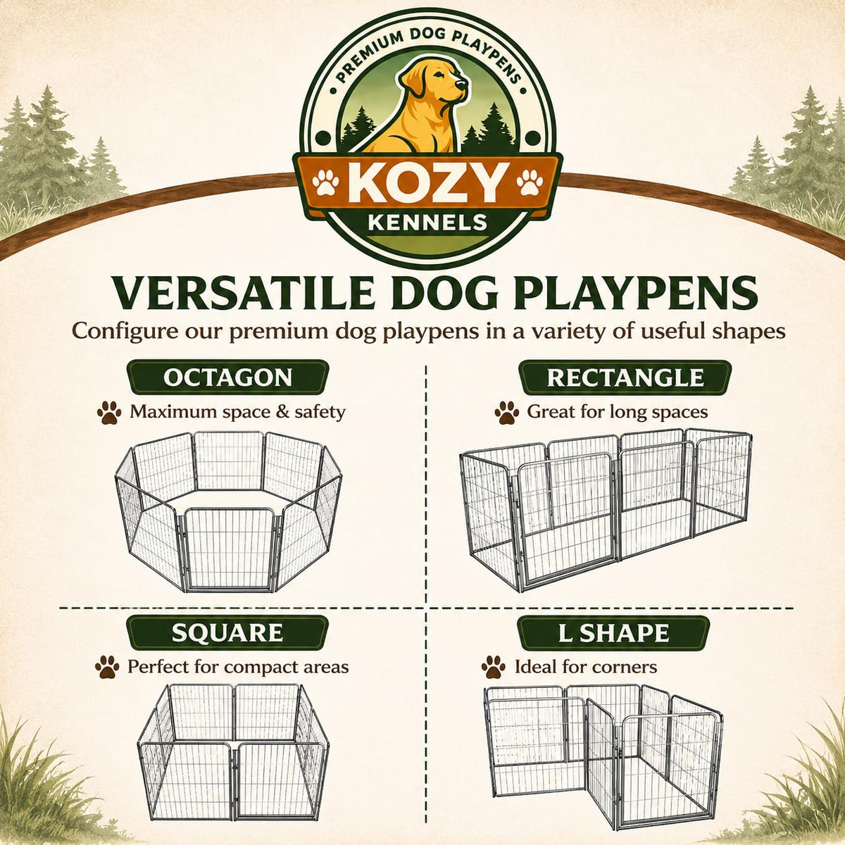 24 inch 16 Panels Heavy Duty Metal Portable Pet Playpen with Gate X88837