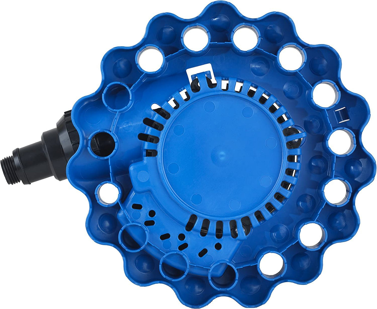 Blue Pool Cover Pump & 5/8 in. x 100 ft. Garden Hose Q788863