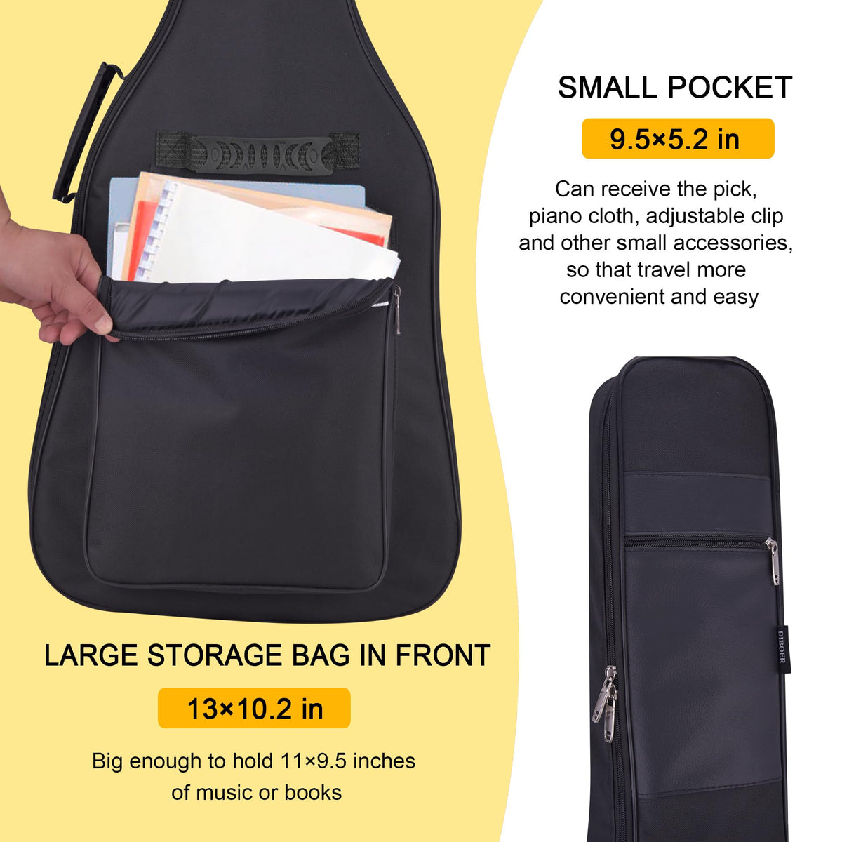 36 Inch Acoustic Guitar Case Soft Padded Gig Bag U929856