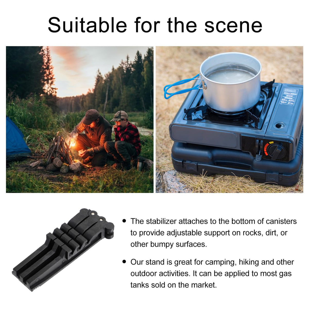 Folding Camping Stove Stand Tripod Fuel Can Stabilizer M617