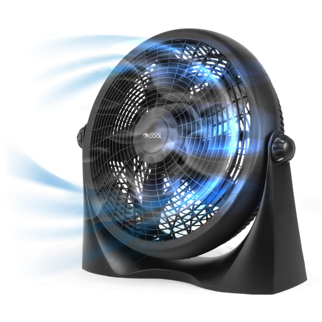 16 Inch High Velocity Floor Fan, Black D989