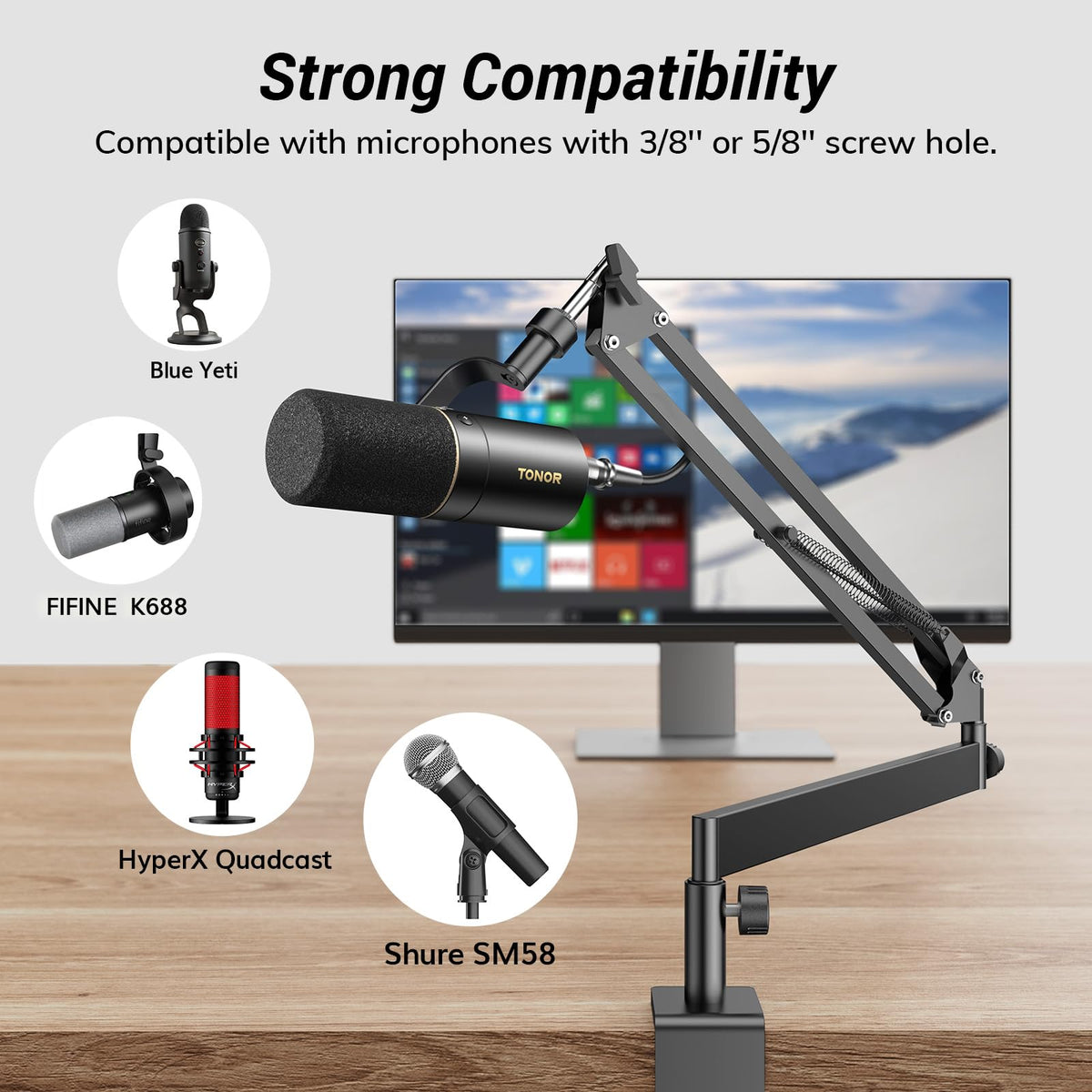 USB Condenser Microphone with Boom Arm Z682465