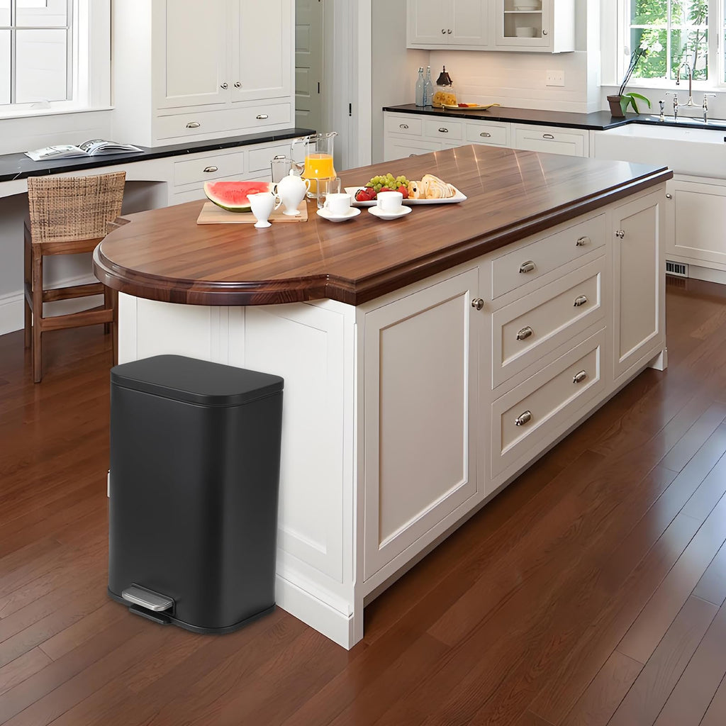 8 gal Stainless Steel Step Trash Can H96830
