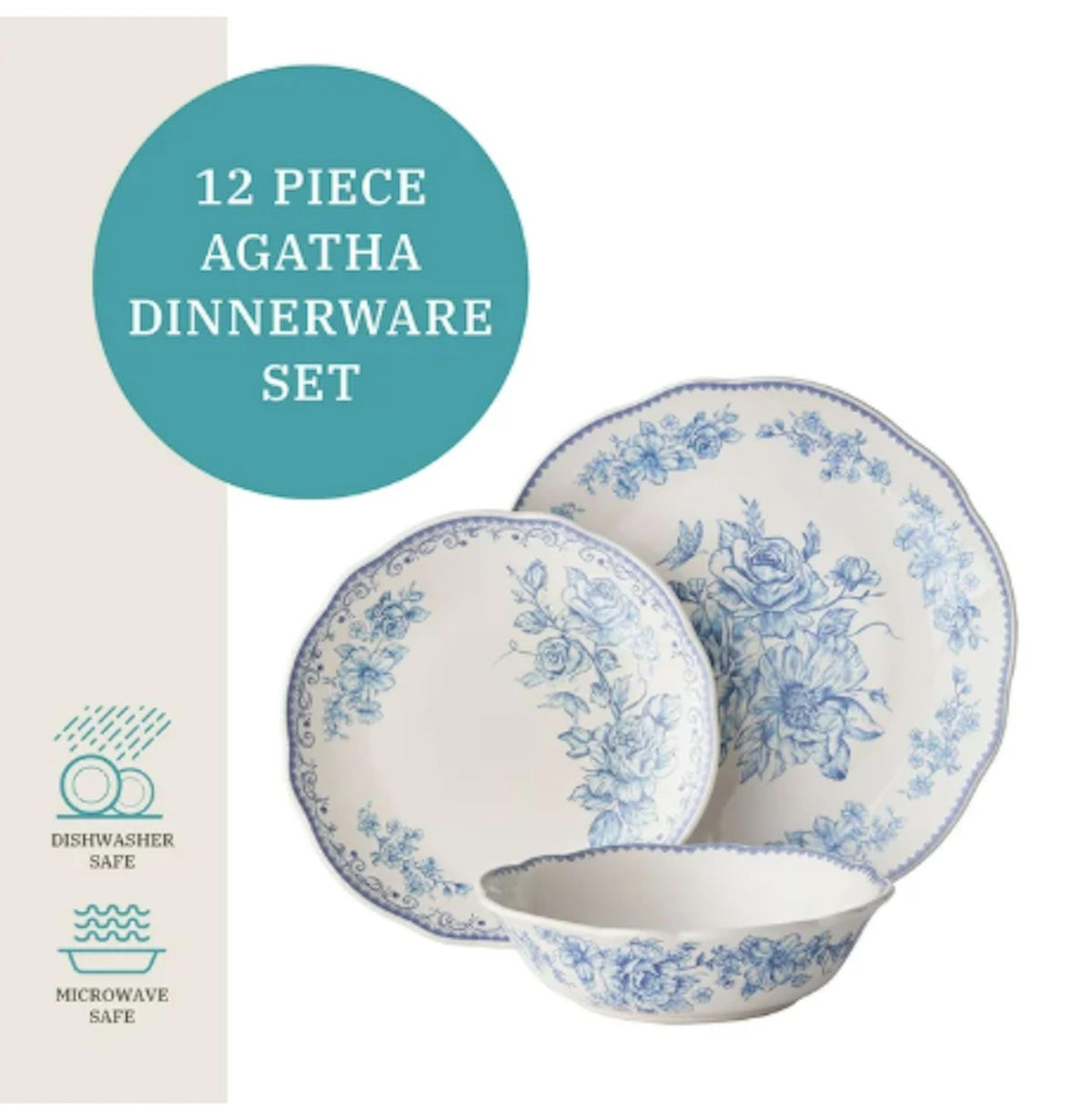 12-Piece Stoneware Dinnerware Set L9027