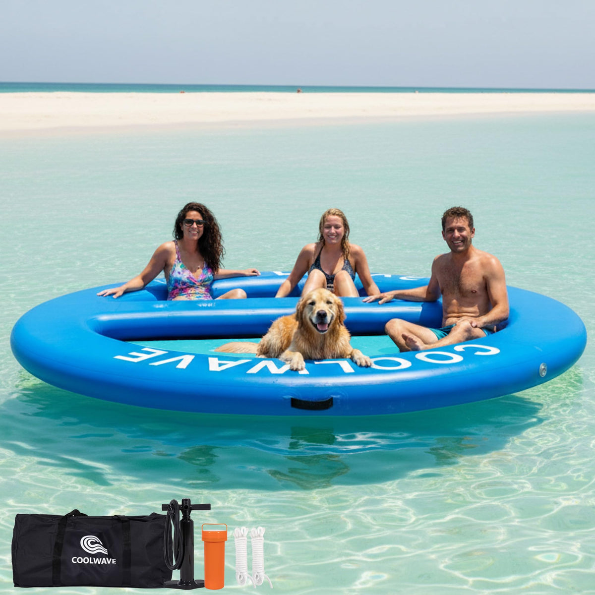 Inflatable Water Hammock with Cup Holders A286597