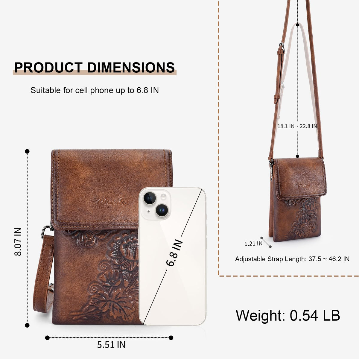 Small Embossed Flower Crossbody Bag Q226758