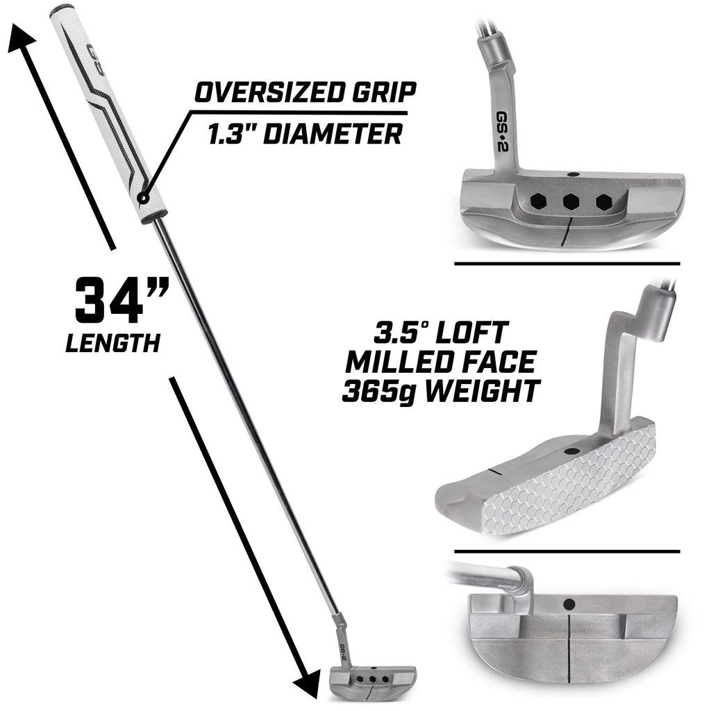 34” Right-Handed Mallet Putter with Milled Face R136