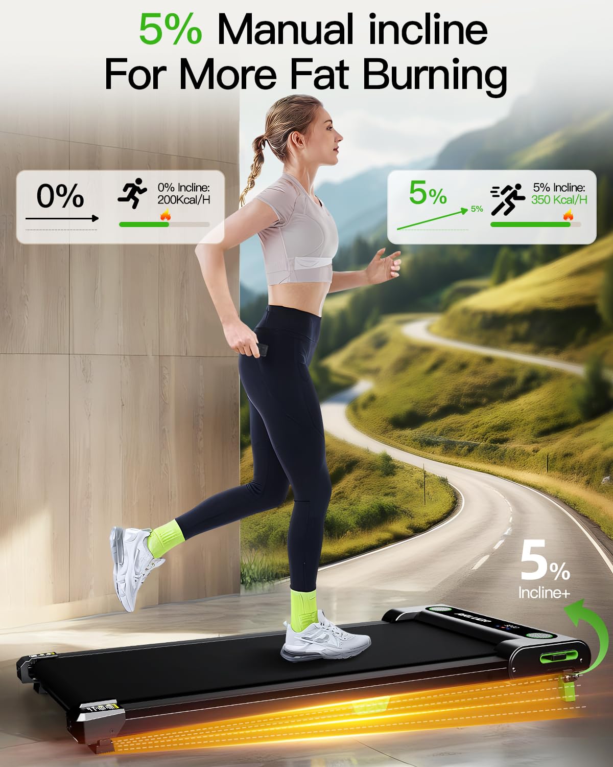 Incline Walking Pad with Remote Control Y66930