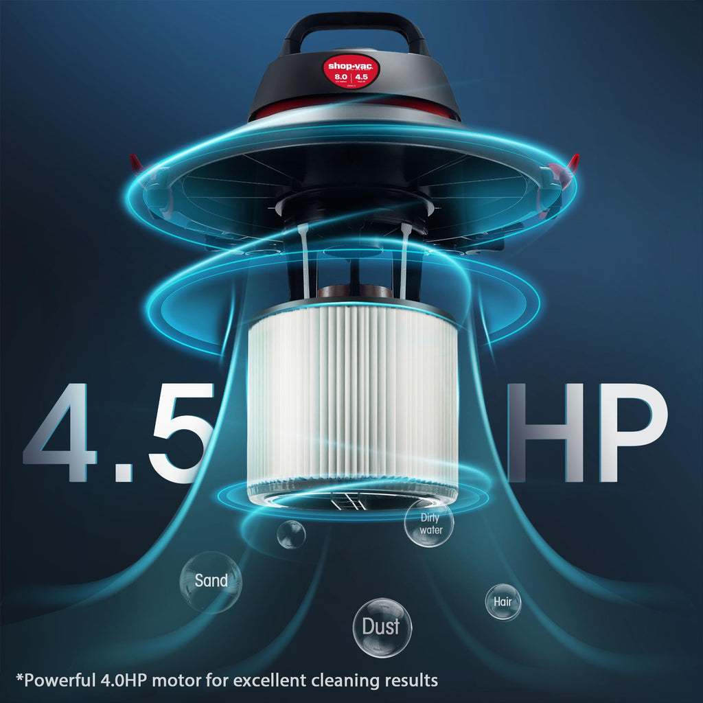 8 Gallon 4.5-Peak HP Wet/Dry Vacuum C545