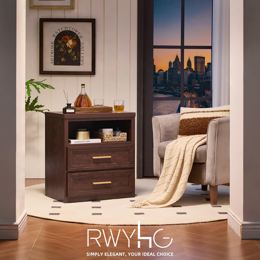 24'' Wide 2 Drawer Wood Nightstand K78257