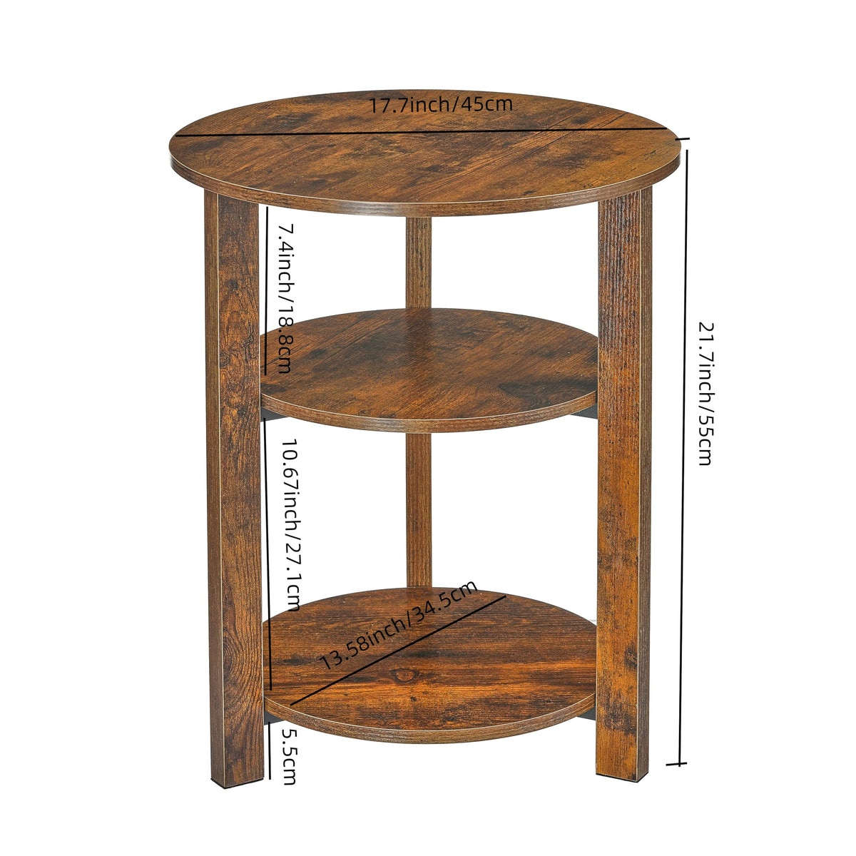 3-Tier Round Side Table Q116