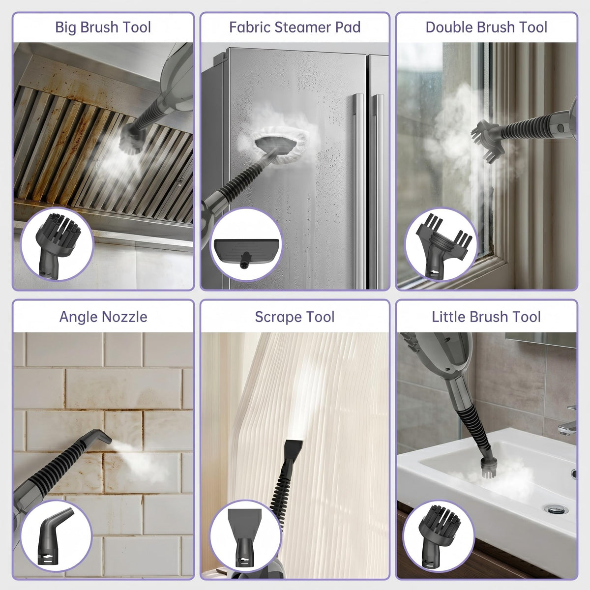 12-in-1 Steam Mop Detachable Handheld Steam Cleaner U9753