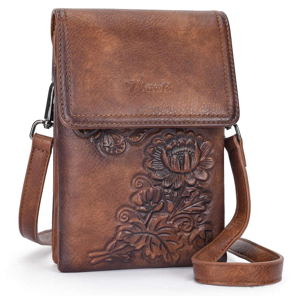 Small Embossed Flower Crossbody Bag Q226758