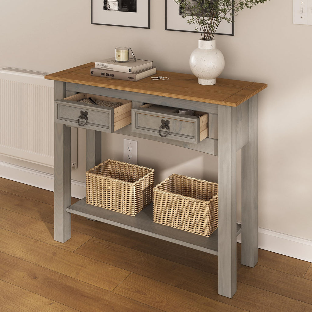 Solid Wood Console Table with 2 Drawers B7728