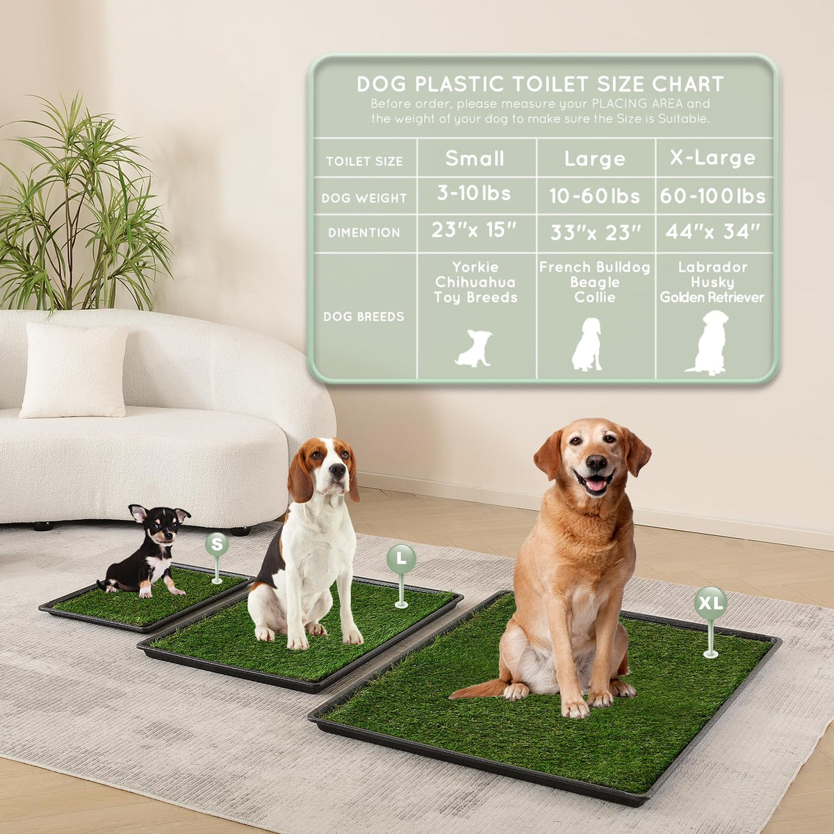 Dog Grass Pad with Tray T5906