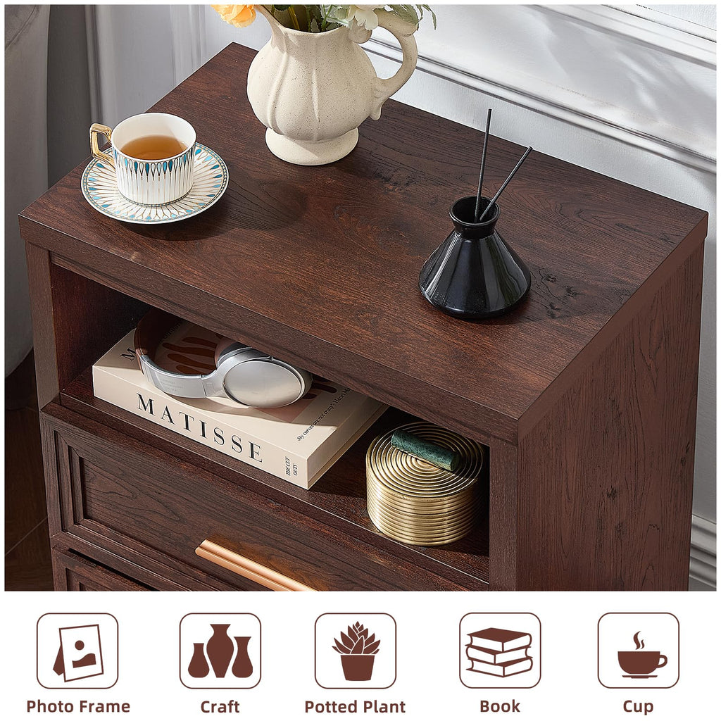 24'' Wide 2 Drawer Wood Nightstand K78257