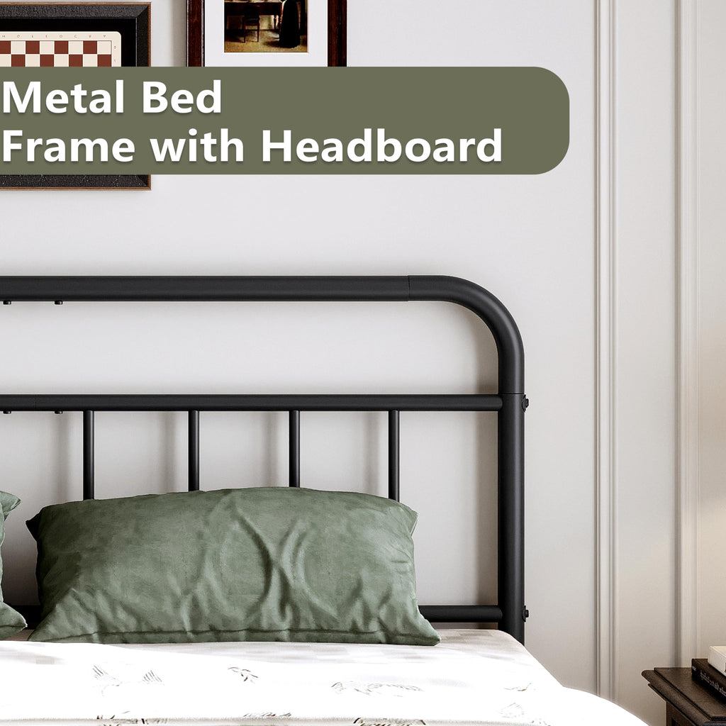 Queen Size Metal Bed Frame with Storage Space K623869