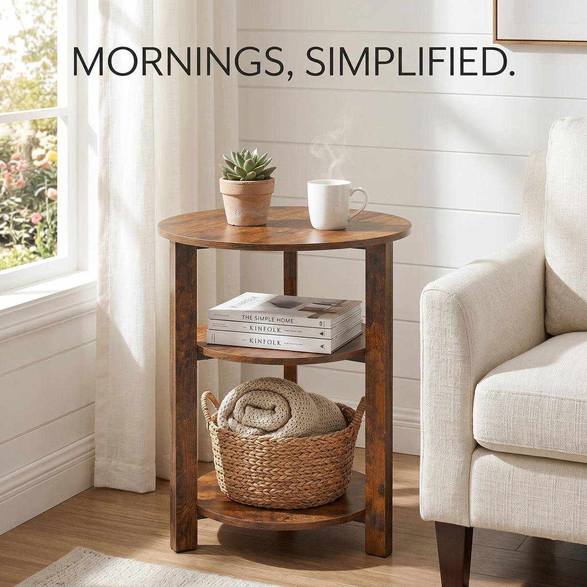 3-Tier Round Side Table Q116