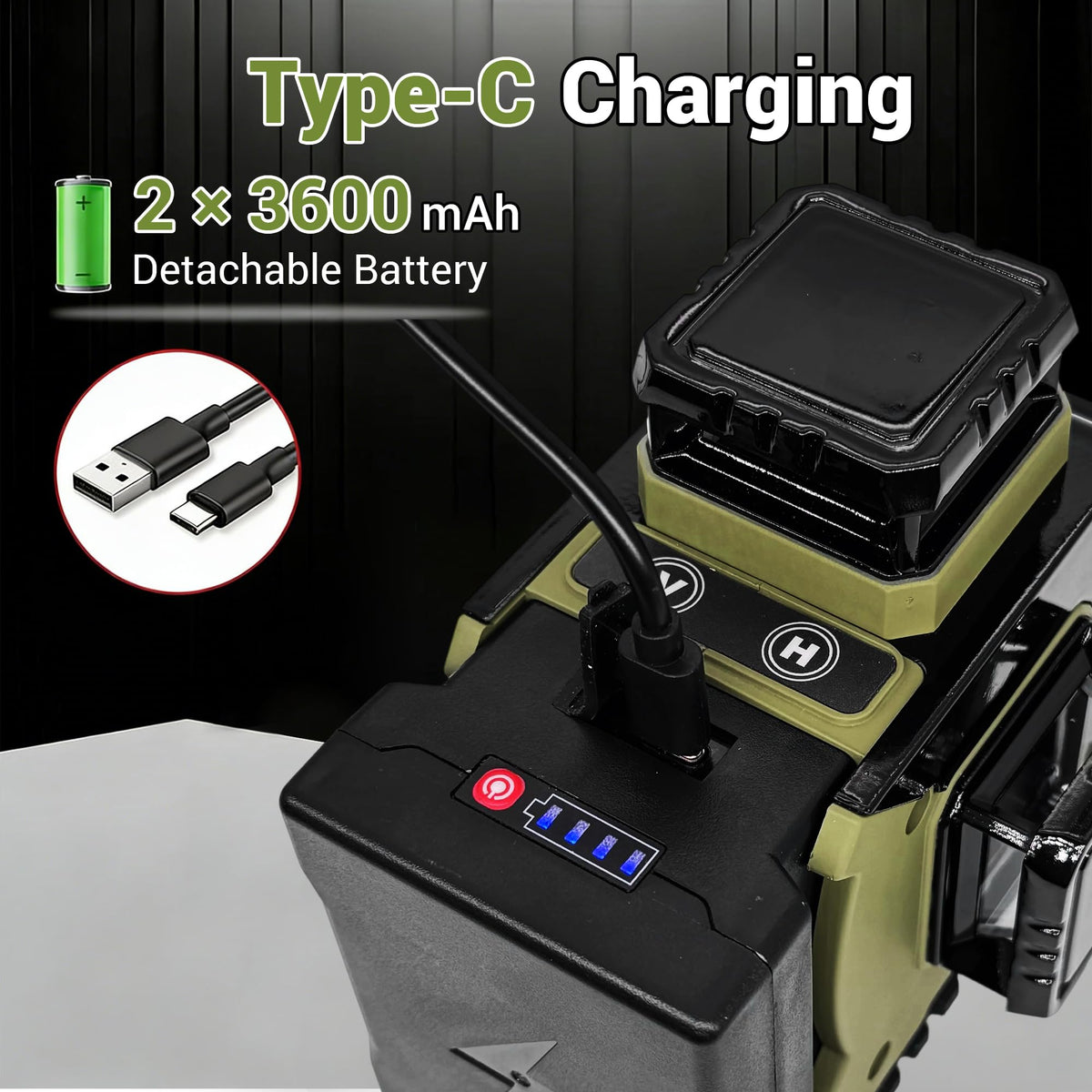 360 Self Leveling Green Laser Level with Magnetic Stand J5956