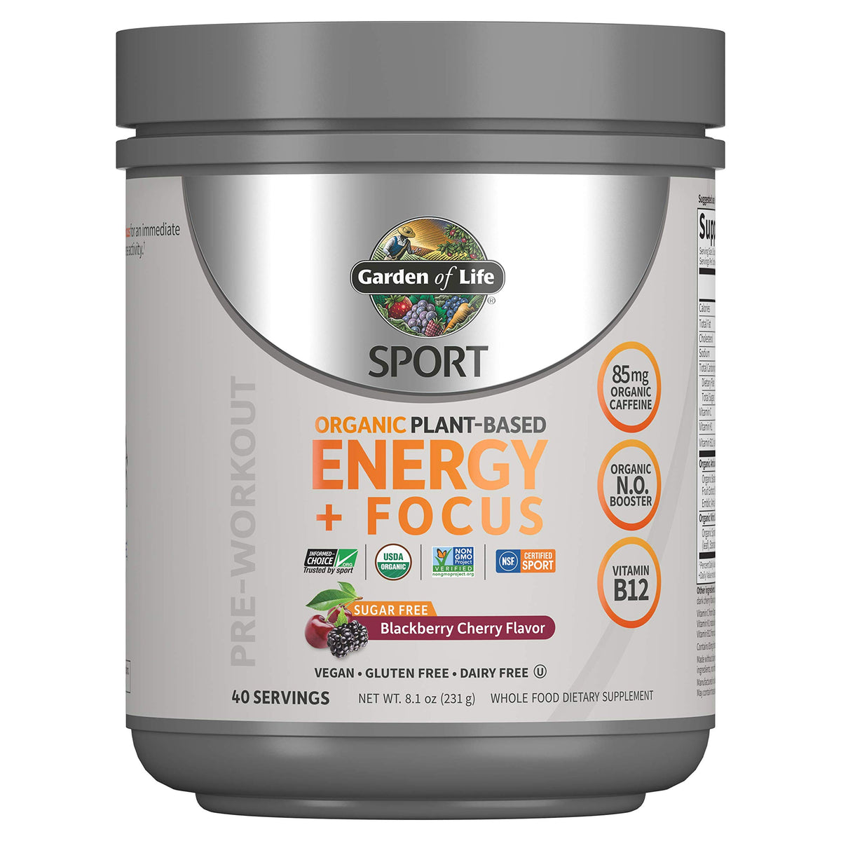Organic Plant-Based Post Workout Recovery Powder & Pre Workout Energy Powder Bundle M88161