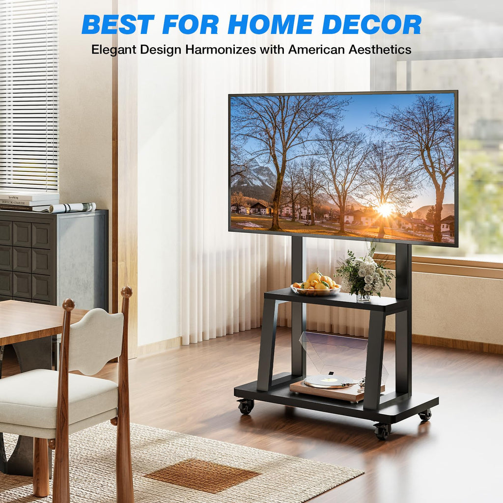 Mobile TV Cart Rolling TV Stand for 37-75 inch TVs P5314