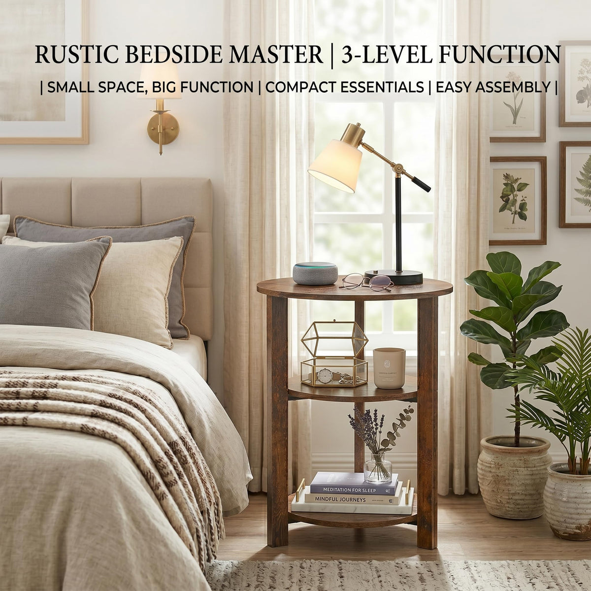 3-Tier Round Side Table Q116