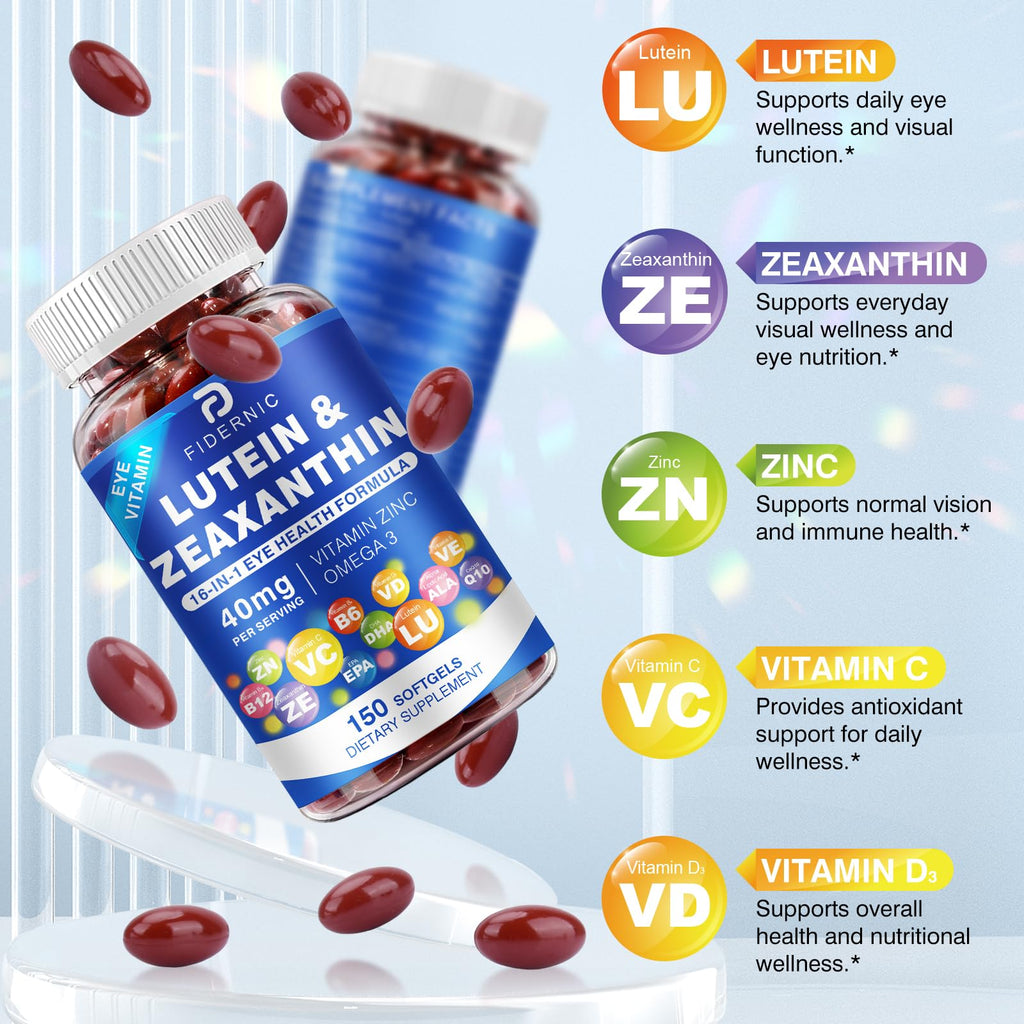 Lutein and Zeaxanthin Eye Vitamins 150 Softgels X88952