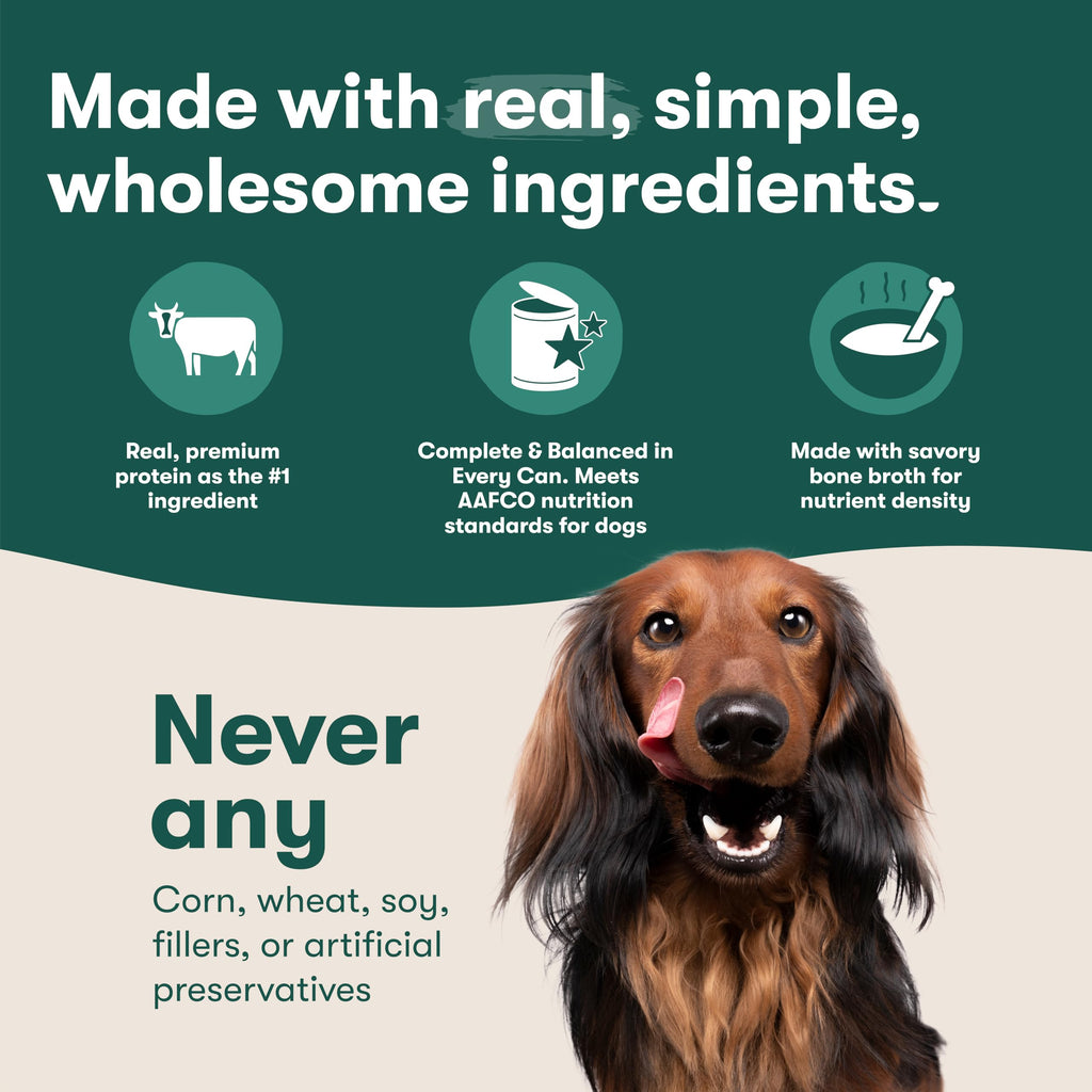 Grain Free Beef & Vegetables Wet Dog Food 12 Pack Y737