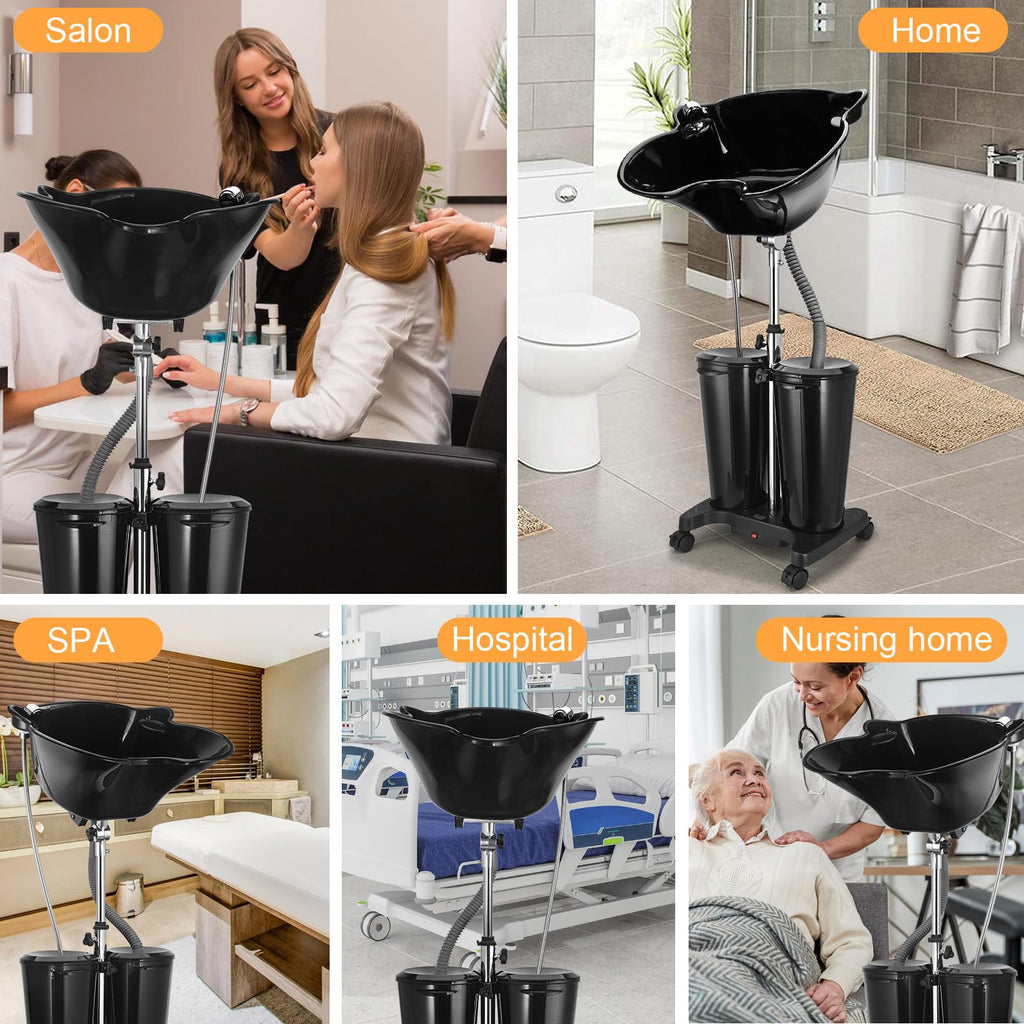 Portable Shampoo Bowl with Electric Pump O4037