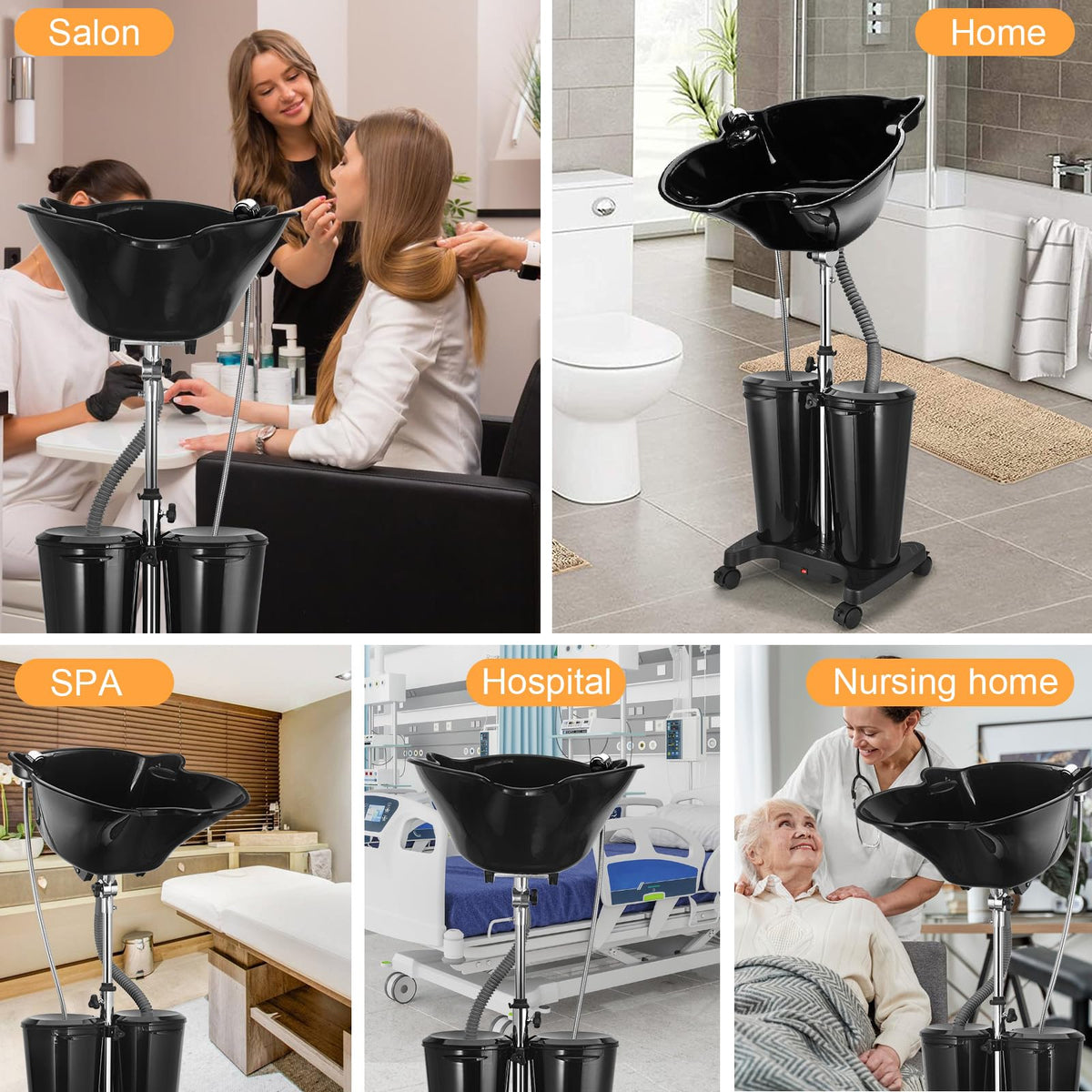 Portable Shampoo Bowl with Electric Pump O4037
