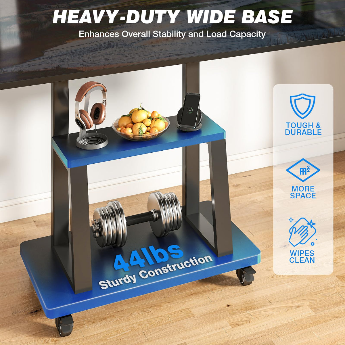 Mobile TV Cart Rolling TV Stand for 37-75 inch TVs P5314