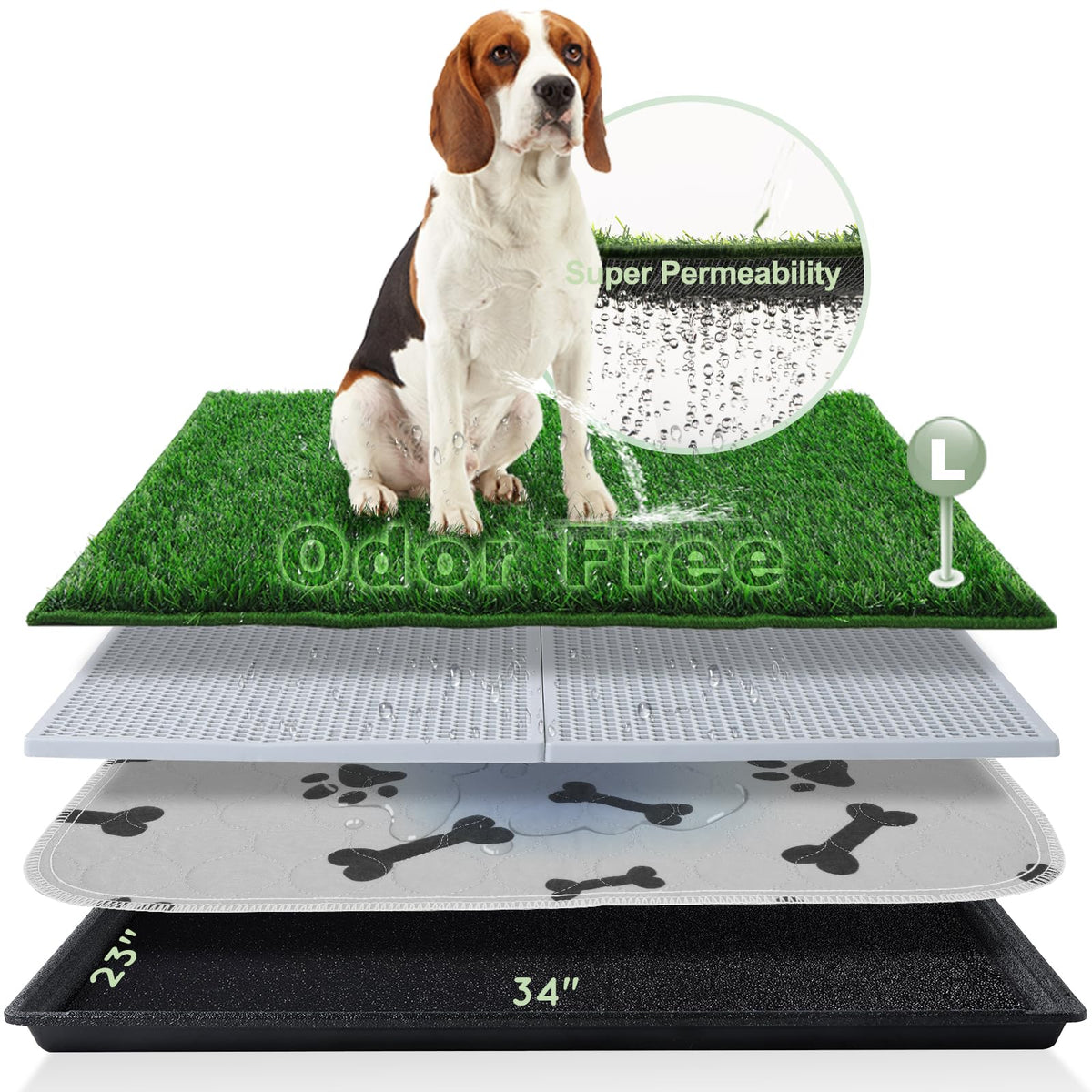 Dog Grass Pad with Tray T5906