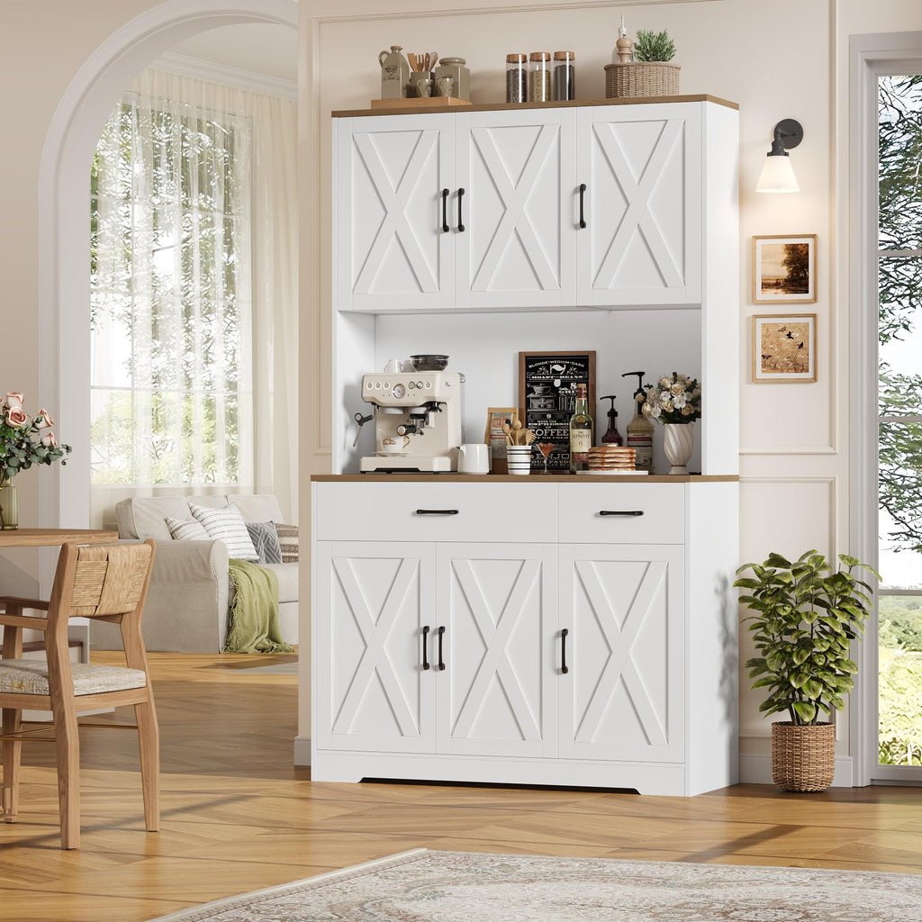White Kitchen Pantry Storage Cabinet R284800