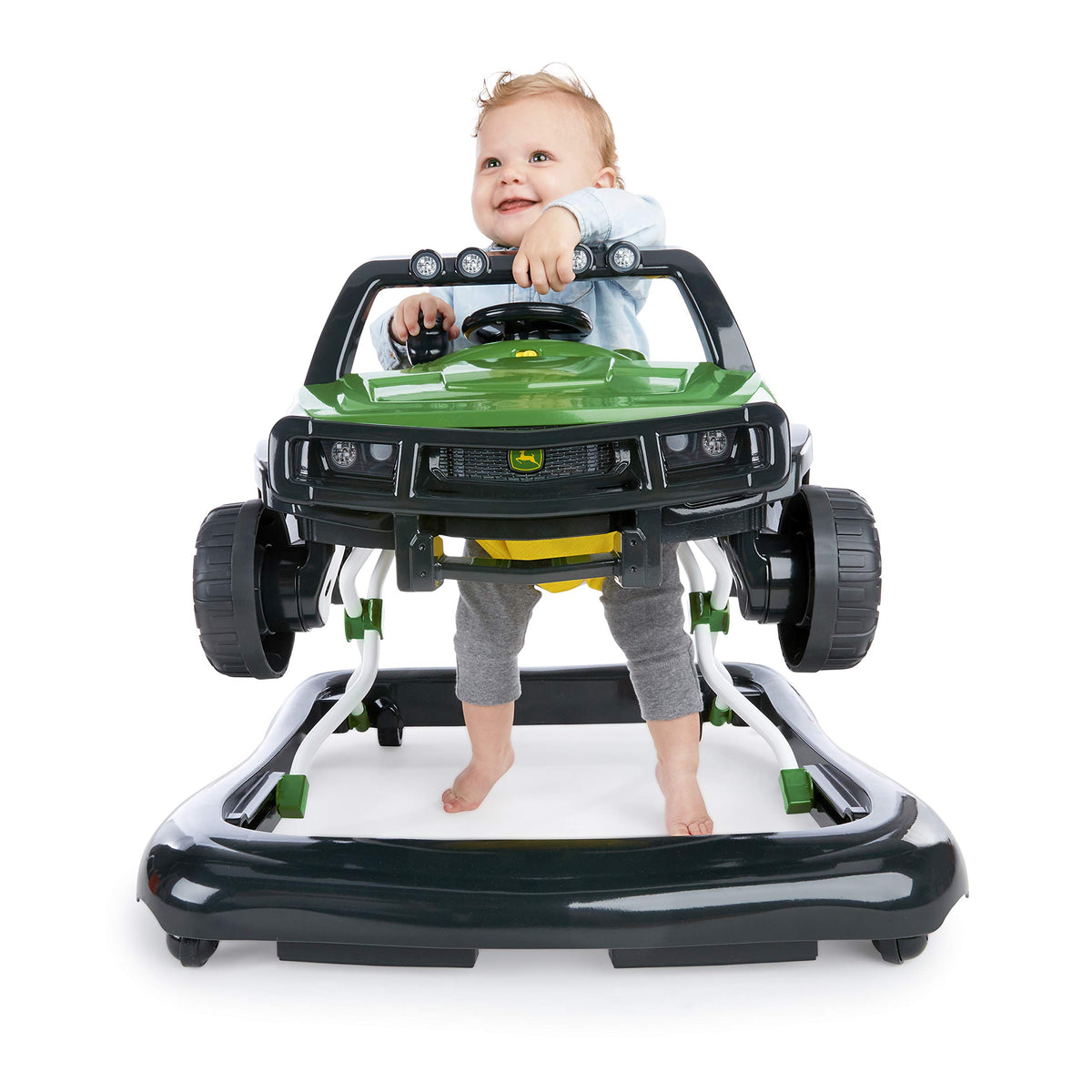 Green Baby Activity Center & Push Walker with Steering Wheel Toy J306237