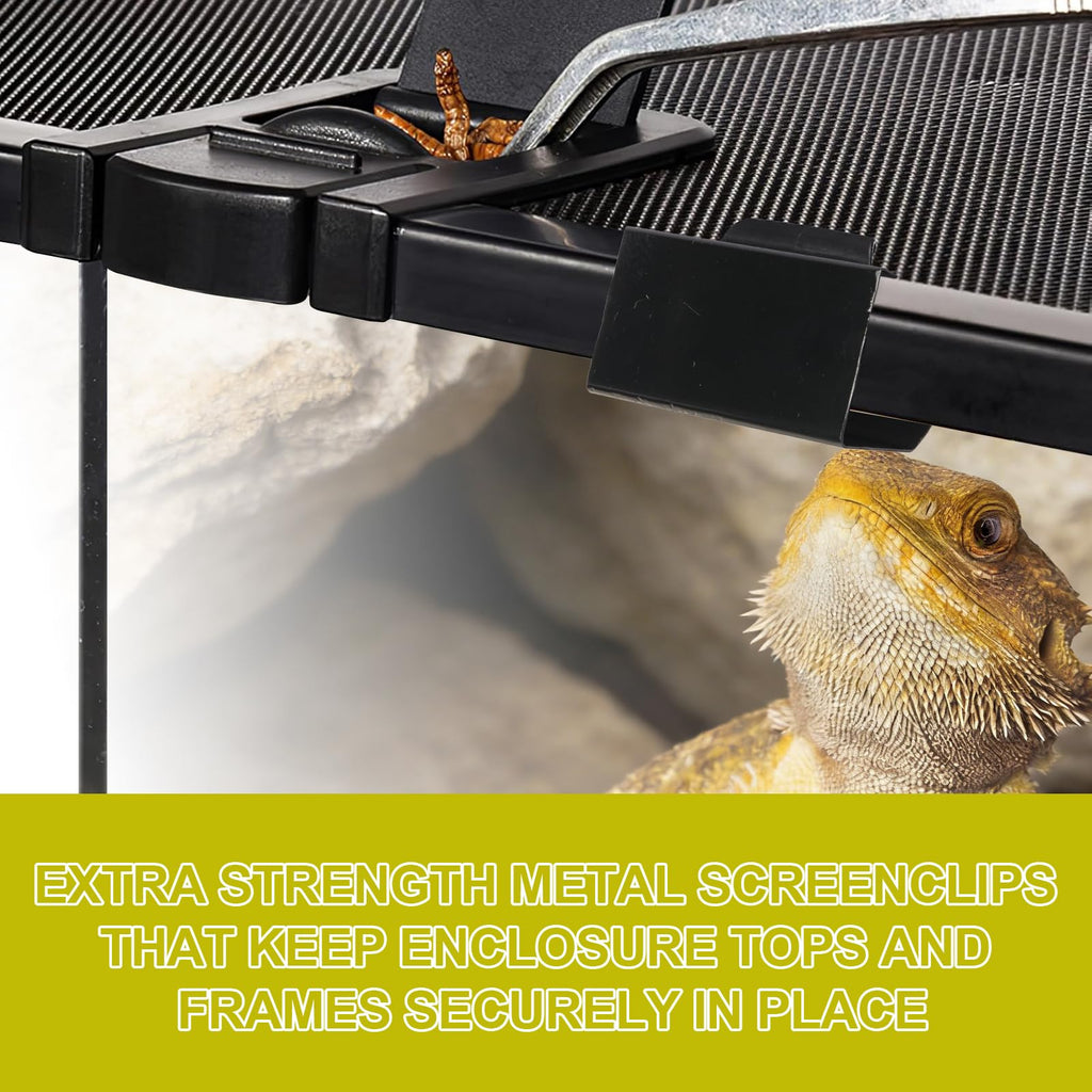 Heavy Duty Screen Clips for Reptile Terrarium Covers I3761