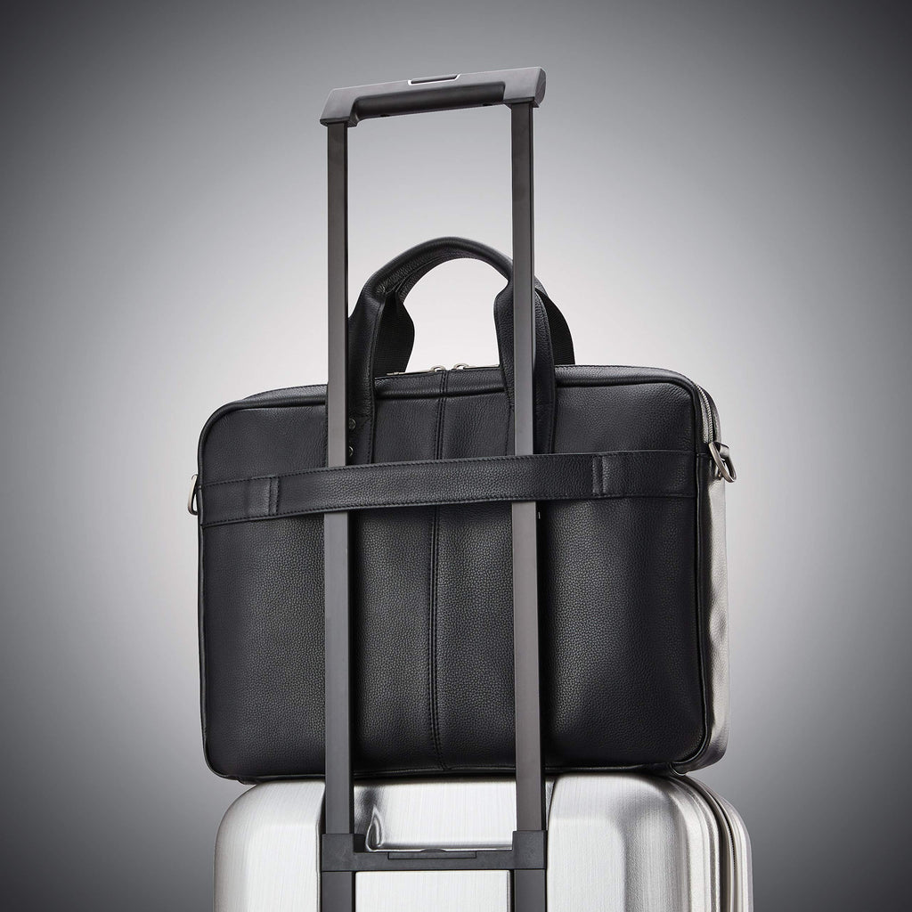 Black Leather Slim Brief D709309