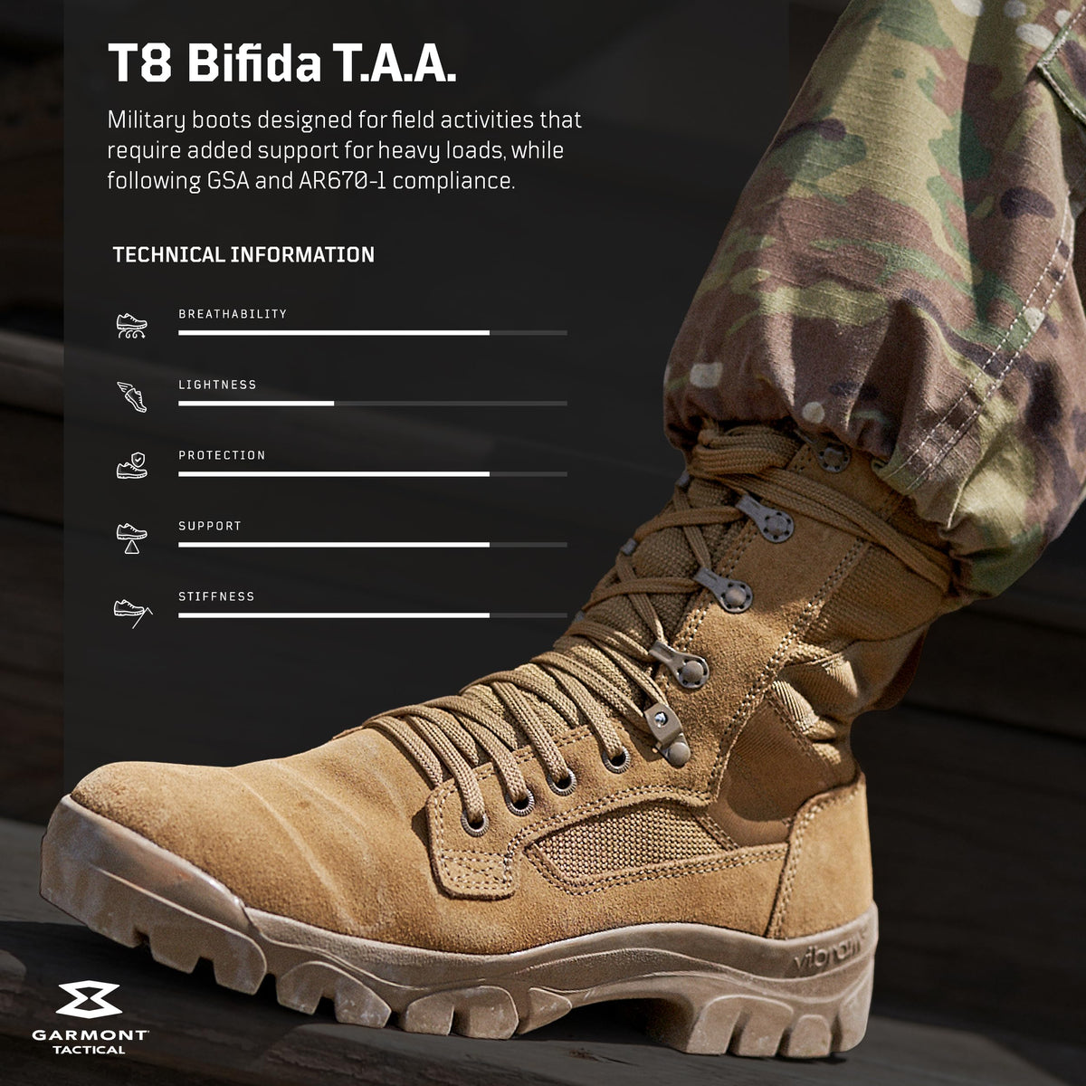 Suede Leather Military Boots N554