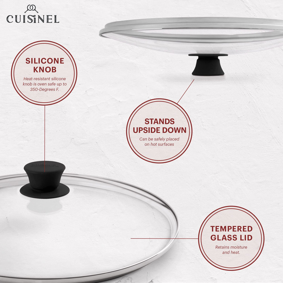 12 inch Tempered Glass Lid Oven Safe F46841