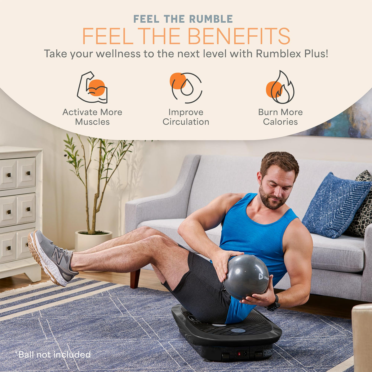 Vibration Plate Exercise Machine with 7 Training Modes T501997